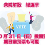 2021年10月31日は衆院解散・総選挙投開票日！期日前・不在者投票を知って投票をあきらめない！