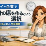 ホワイト企業で「自分の席」を作るという選択  ― 職歴が多い私の、生存戦略 ―