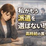 私がもう派遣を選ばない理由――高時給の裏で、静かに削られていくもの