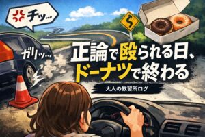 一回落ちて、バックして、ドーナツで終わった日