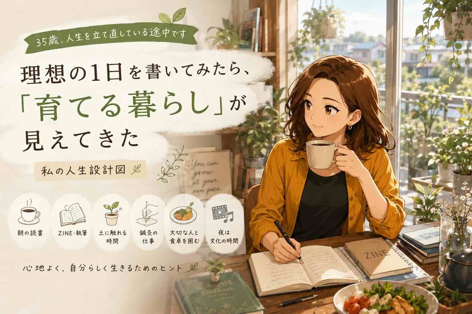 理想の1日を書いてみたら、「育てる暮らし」が見えてきた